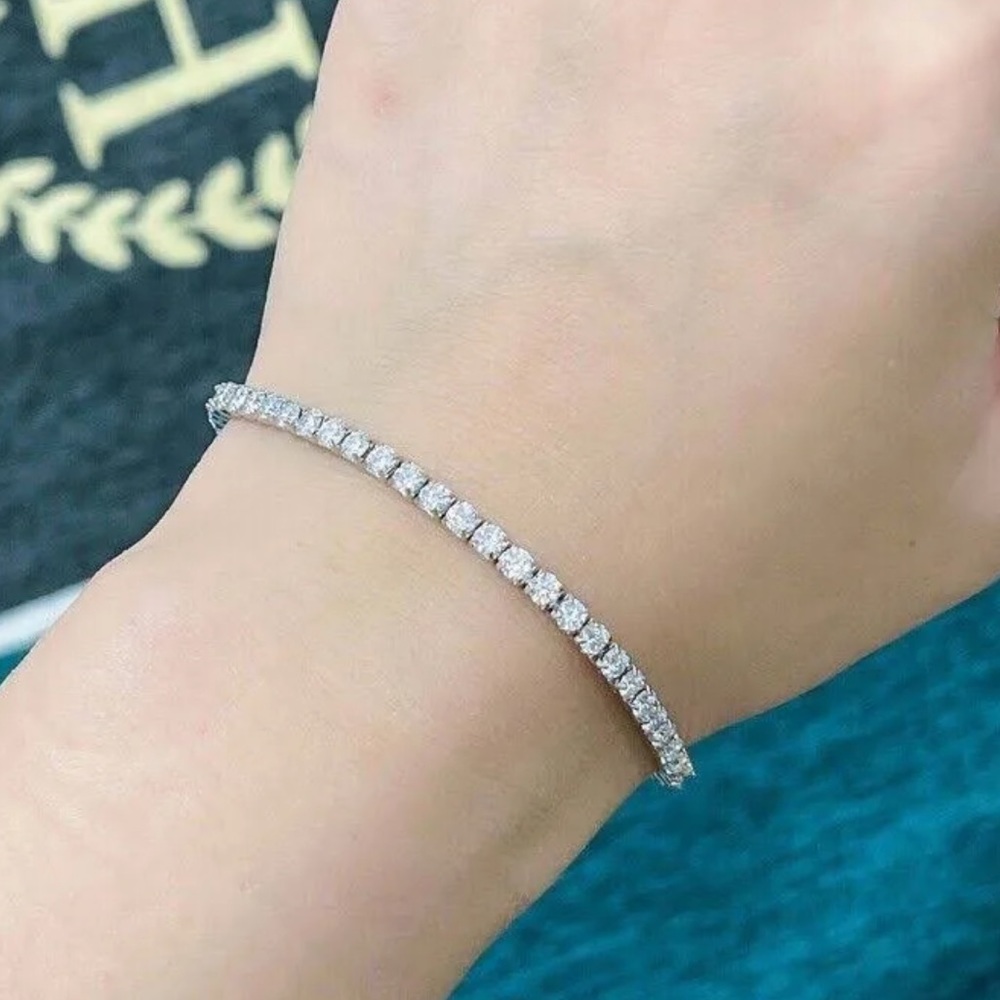 3mm Round Cut Tennis Bracelet
